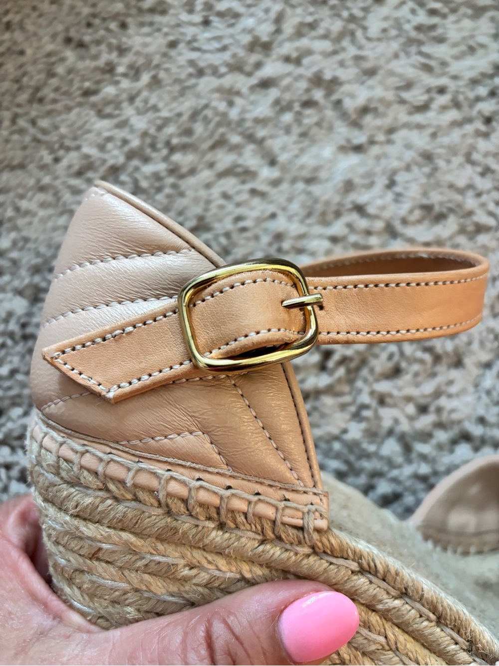 Gucci GG Marmont Quilted Espadrille Wedges with Gold GG - Picture 7 of 11